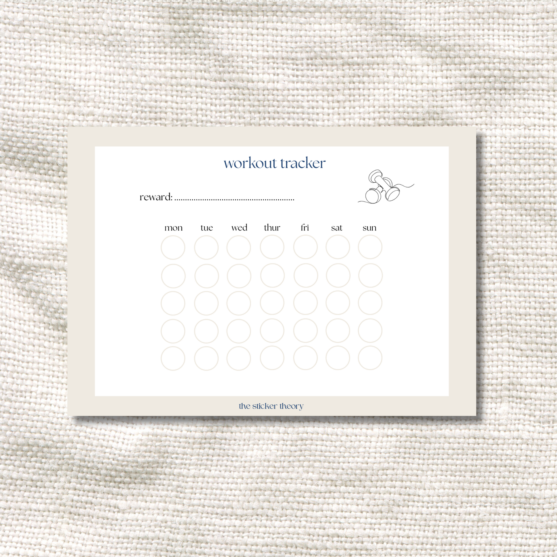 Workout Tracker & Stickers A4