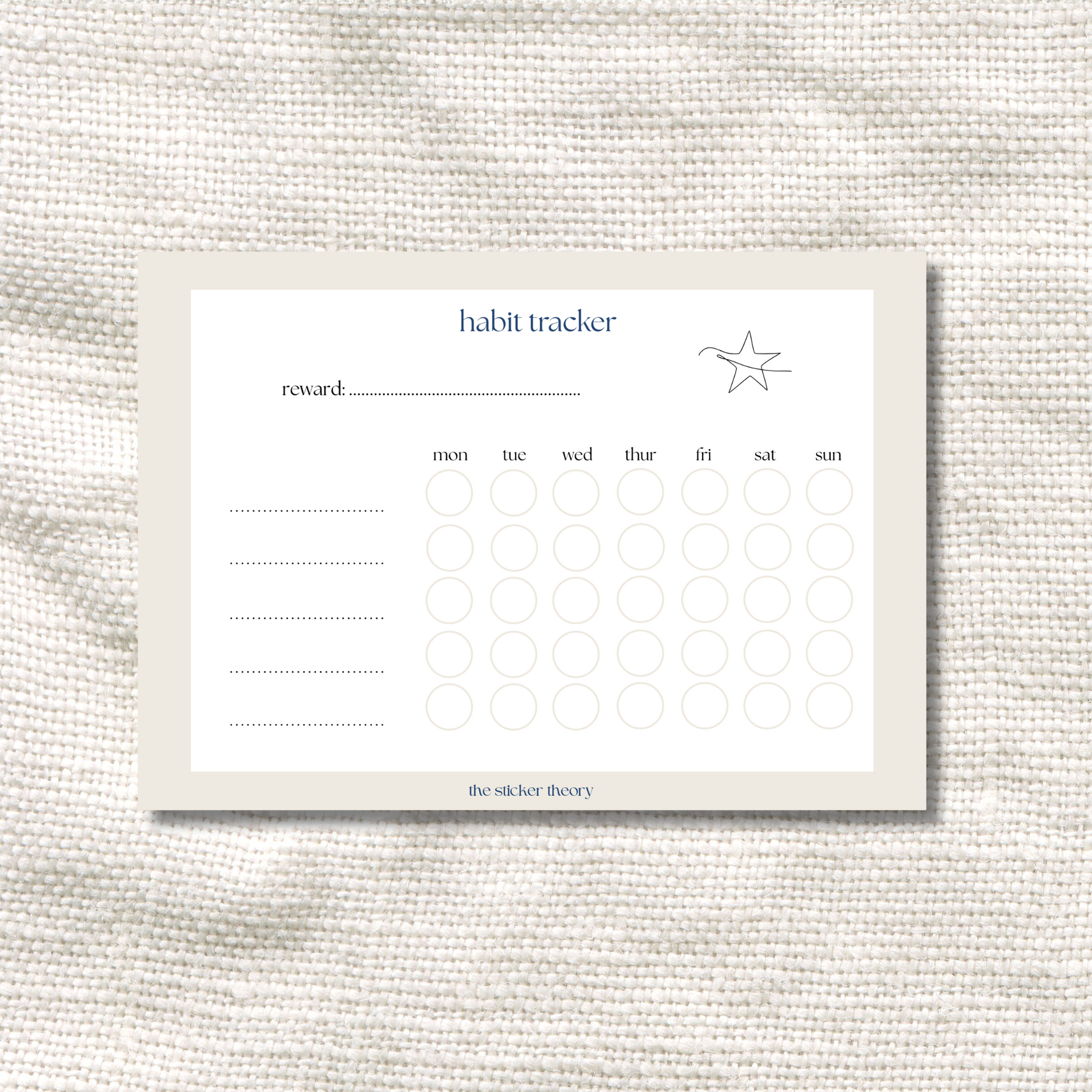 Habit Tracker & Stickers A4