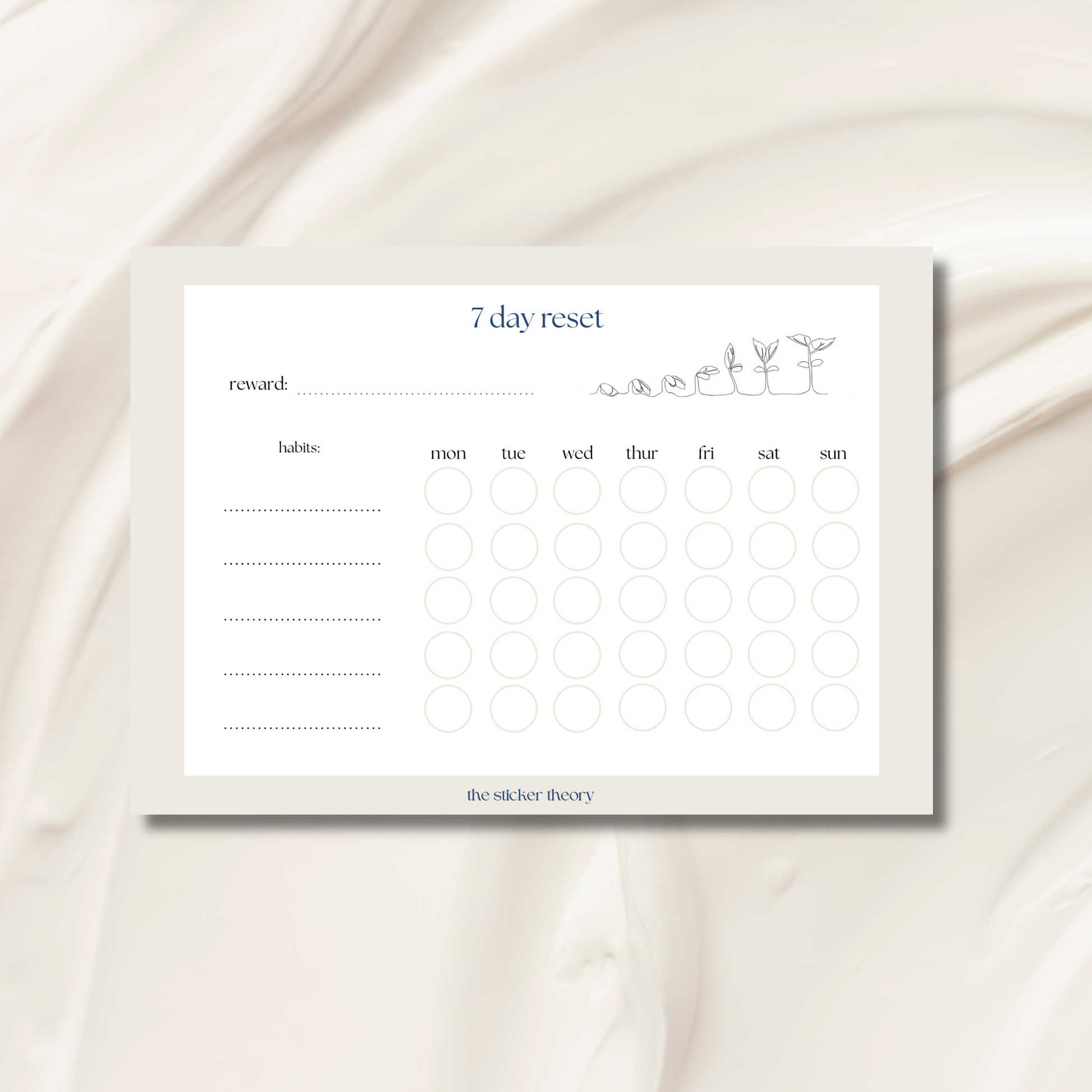 Seven Day Reset & Stickers A4