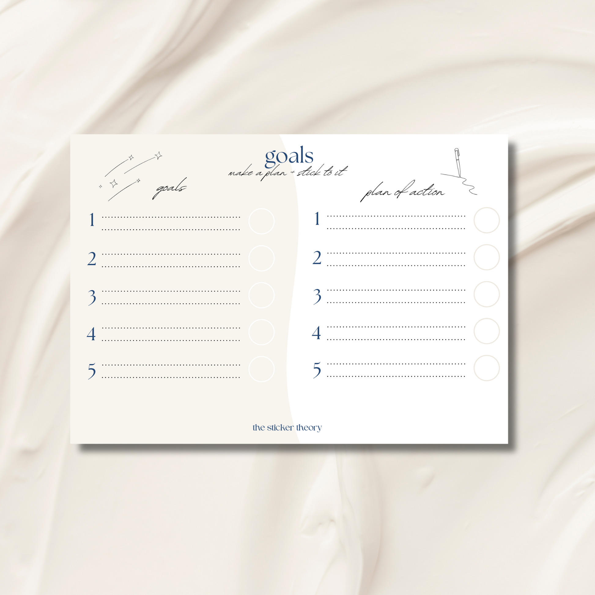 Goal Planning & Stickers A4