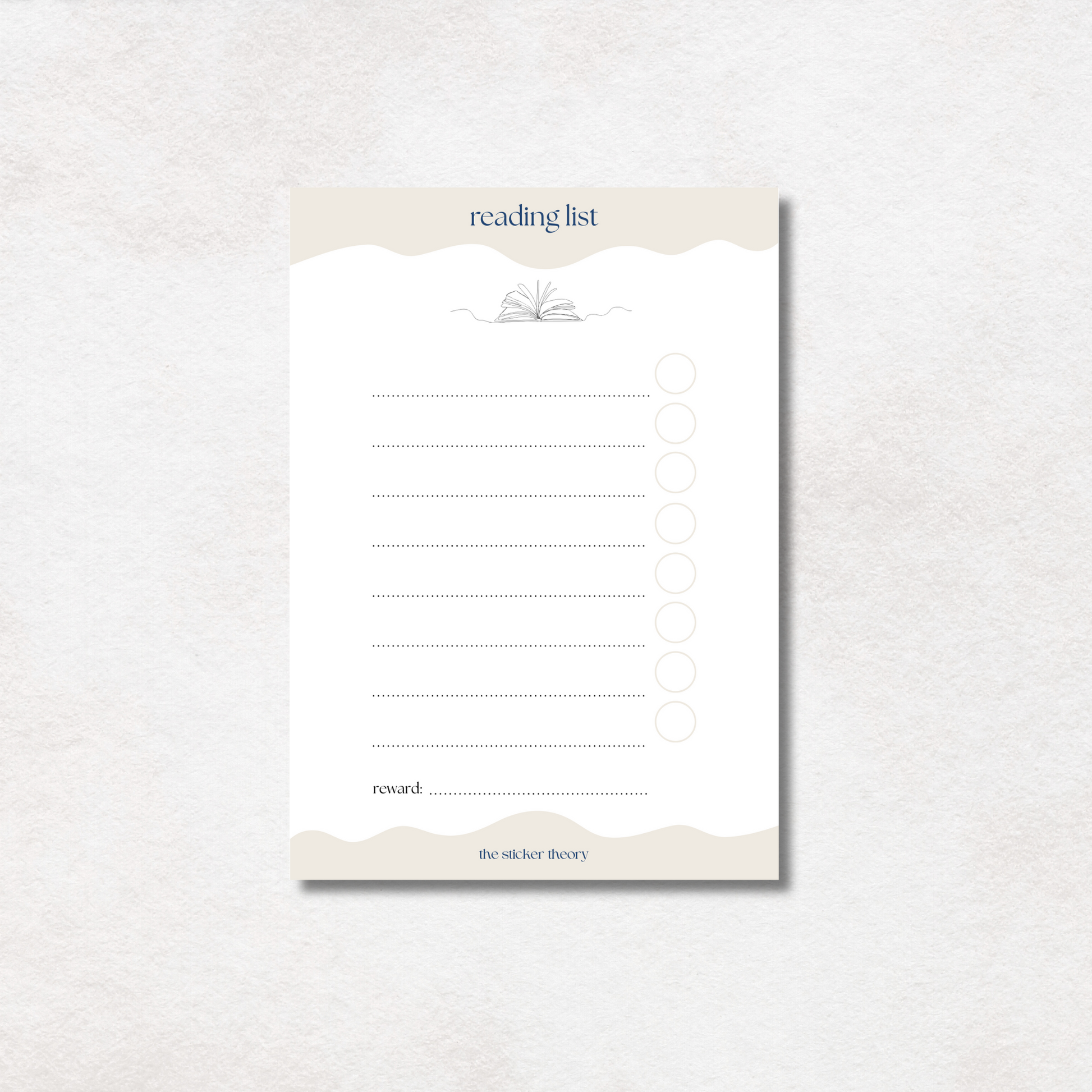 Reading List & Stickers A4