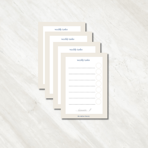 4 Weekly Task Lists & Stickers A5