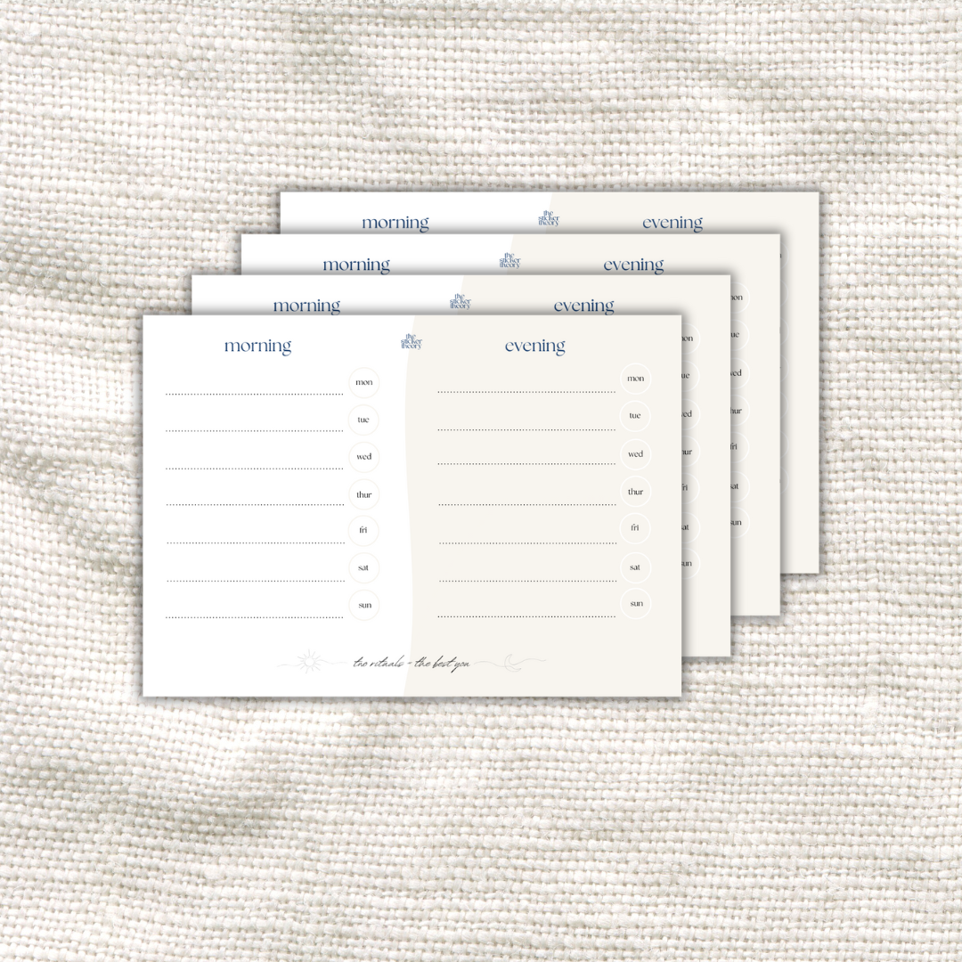 4 Morning & Evening Routines & Stickers A5