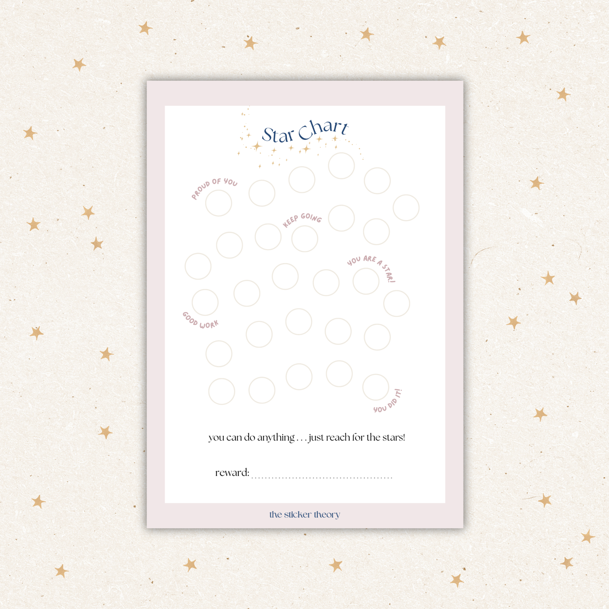 Children’s Star Chart |Blush