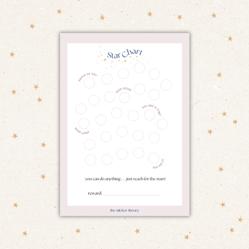 Children’s Star Chart |Blush