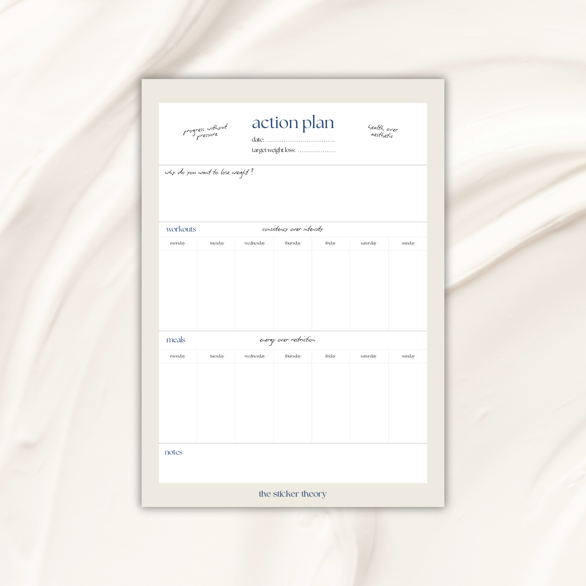 Weight Loss Tracker & Action Plan